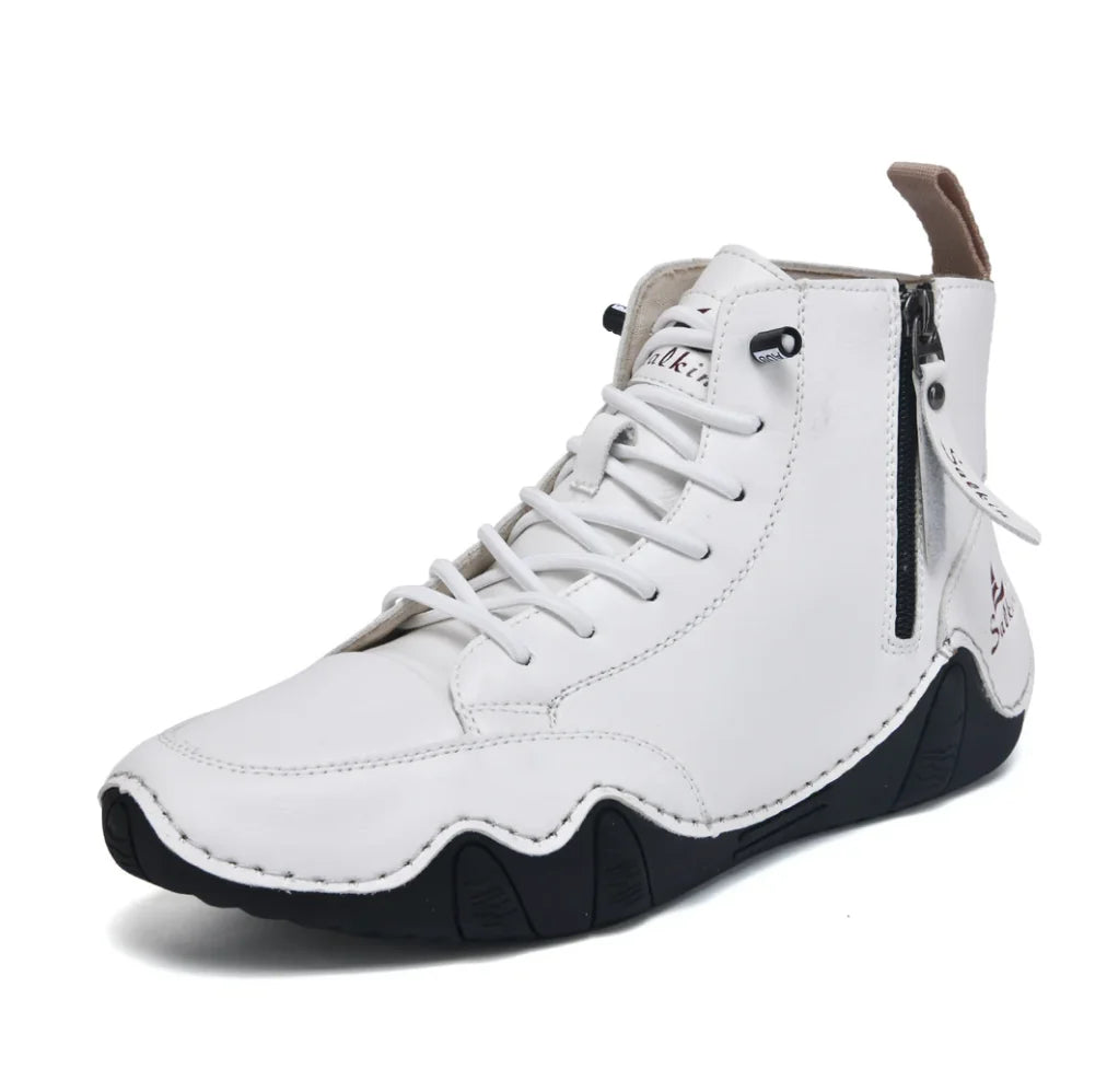 Chaussures Pieds-Nus Zippées Zero-Drop Cuir Vegan Déperlantes